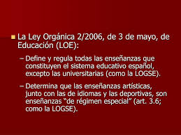 ley orgánica 2 2006 de 3 de mayo de educación