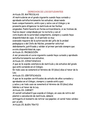 derechos de los alumnos