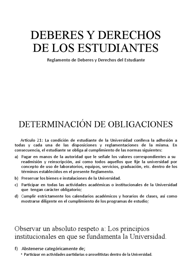 derechos de los estudiantes